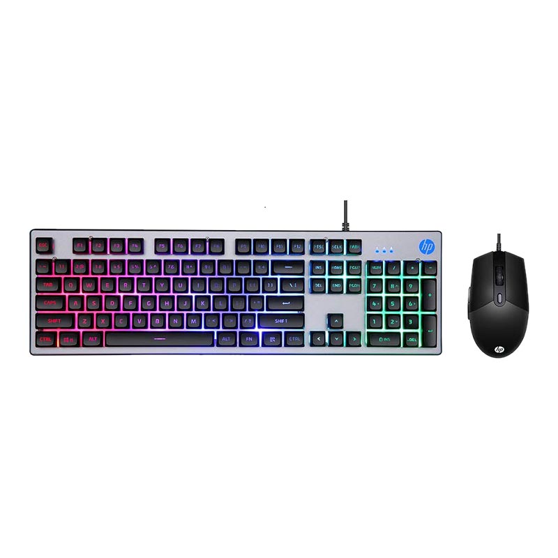 Picture of HP KM300F Wired Gaming Keyboard & Mouse Combo, Membrane Backlit, 26 Keys Anti-Ghosting, 3 LED Indicators & 3D 6K USB Mouse with 6400DPI, Six-Speed Cyclic Resolution Switching